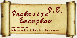 Vaskrsije Bačujkov vizit kartica